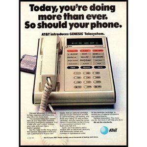 1983 AT&T Telephone Company Touchtone Genesis Telesystem Vintage Print Ad Photo